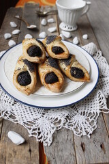 Homemade cakes with poppy seeds 