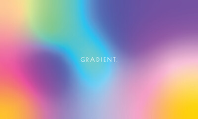Colorful gradient background. Mesh color gradation backdrop copy space. Smooth color blend template. Blurred gradient colors design for poster, presentation, banner, cover, leaflet, or catalog.