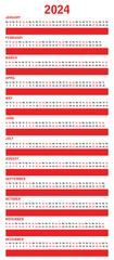 special red calendar for business planning
