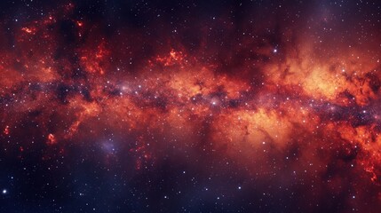  a space filled with lots of stars and a bright orange and red star in the center of the picture is the center of the image.