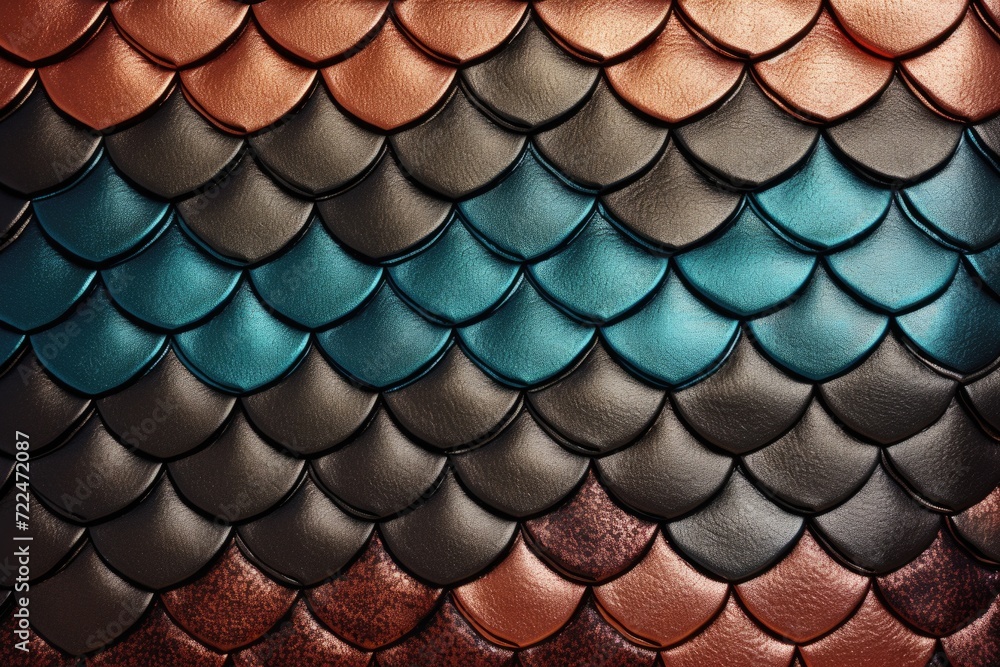 Poster A close-up view of a leather texture. Perfect for backgrounds or adding a touch of sophistication to design projects
