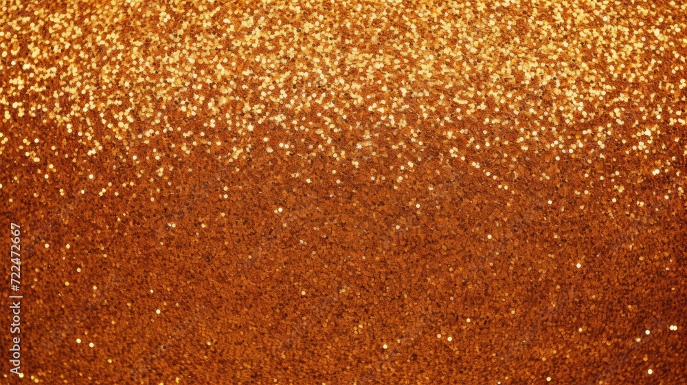 Poster A close up view of a gold glitter background. Perfect for adding a touch of sparkle to any design project