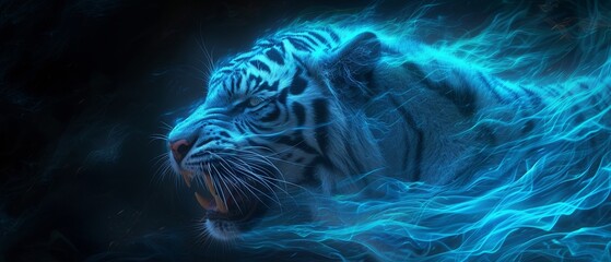 Blue tiger wallpaper desktop backgrounds