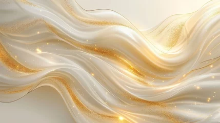  Abstract cream luxury background with thin gold threads © olegganko