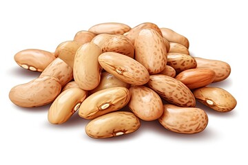 Obraz premium Dry Bean Isolated, Legumes Food, Healthy Seeds, Raw Kidney Beans, Uncooked Color Legume on White