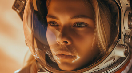 Young female astronaut