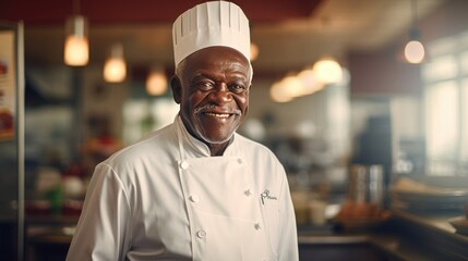Fototapeta premium Senior African Male Chef