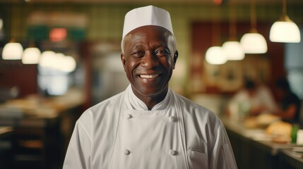 Fototapeta premium Senior African Male Chef
