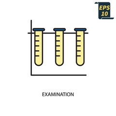 examination icons  symbol vector elements for infographic web