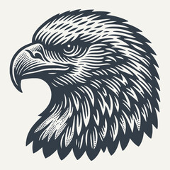 Eagle Head. Vintage woodcut engraving style vector illustration.
