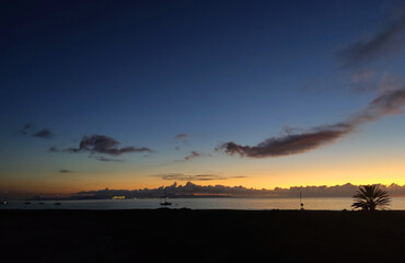 Fototapeta na wymiar sunset on Lanzarote, Canary Islands