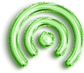 Broadcast Green Foil Balloon Icon