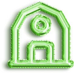 Cottage Green Foil Balloon Icon