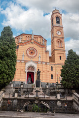 Picturesque San Lorenzo church at lake Como in Tremezzo