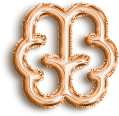 Brain Orange Foil Balloon Icon