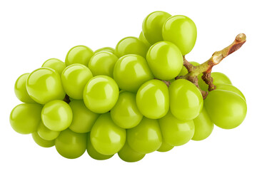 green Grape bunch, isolated on white background, full depth of field