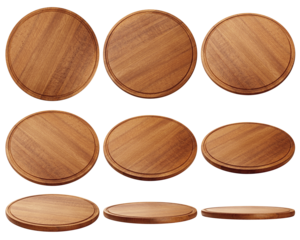 wooden Cutting Board, isolated on white background, full depth of field