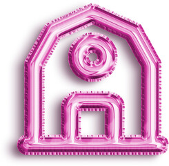 Cottage Pink Foil Balloon Icon