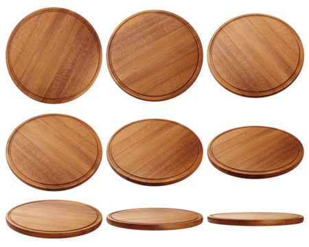 wooden Cutting Board, isolated on white background, full depth of field