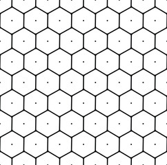 Seamless Geometric Hexagons Pattern with Honeycomb Motif.
