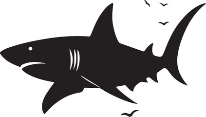 shark vector silhouette image