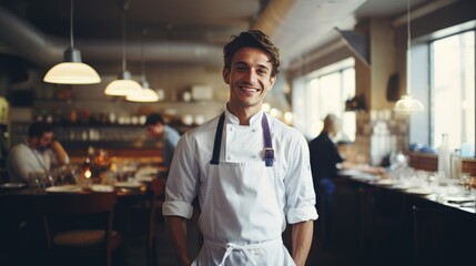 Fototapeta na wymiar Young American Male Chef