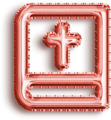 Bible Red Foil Balloon Icon