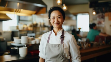 Middle age Asian Female Chef