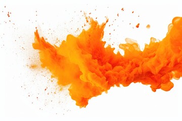 Close-up view of an orange substance on a white background. Versatile image that can be used in various contexts