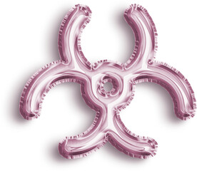 Biohazard Rose Gold Foil Balloon Icon