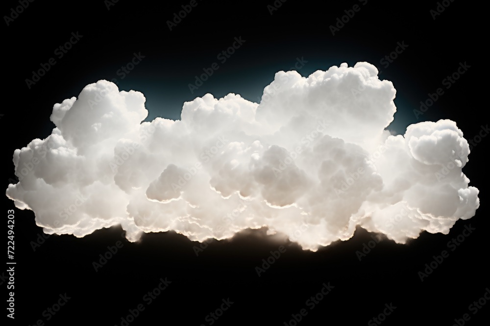 Poster A picture of a cloud that appears to be floating in the air. This image can be used to depict a sense of wonder and magic
