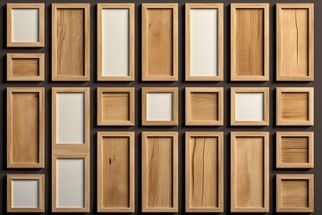 A diverse collection of wooden doors and windows. Perfect for architectural designs and home improvement projects