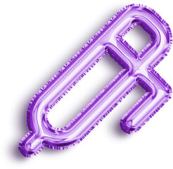 Ballpen Violet Foil Balloon Icon