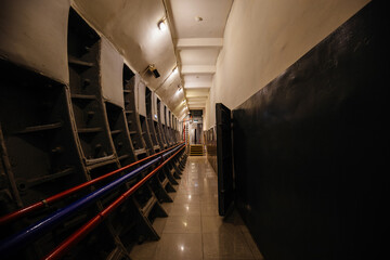 Tunnel at Bunker 42 under Moscow, anti-nuclear underground defense facility