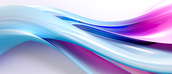 Hyper-realistic water wave in shiny purple and blue. Physically based rendering, flowing forms in light gray and light blue. Vibrant, glossy design for impactful visuals