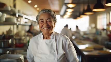 Fototapeta premium Senior Mexican Female Chef