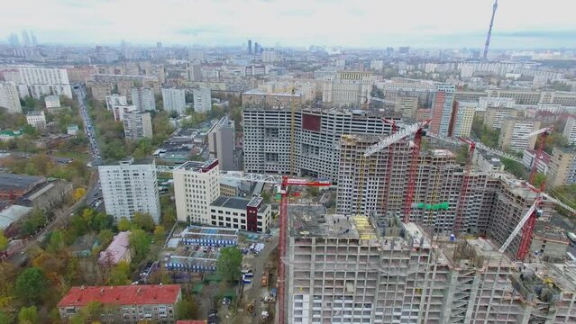 Megapolis and construction site of residential complex Lime