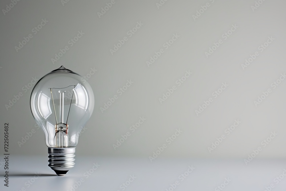 Poster a solitary light bulb casts a warm glow on a blank canvas, illuminating the space with its comfortin