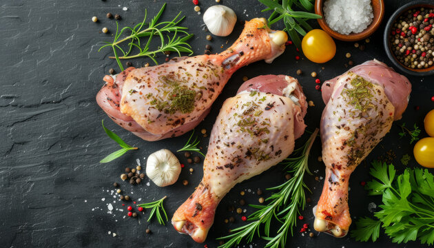 Poultry ham for cooking. Chicken meat with spirals.