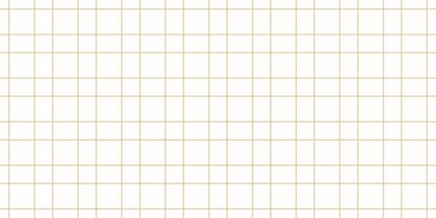 Vector minimalist square grid seamless pattern. Abstract minimal gold and white geometric texture. Subtle background with thin linear lattice, net, mesh, grill. Simple repeatable golden geo design - obrazy, fototapety, plakaty