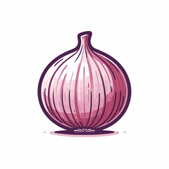 Cartoon Style Onion Illustration
