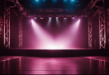 Artistic performances stage light background with spotlight illuminated the stage for contemporary d
