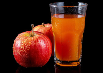 Fototapeta premium apple juice in glass