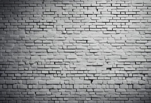Fototapeta White and grey brick wall texture background with space for text White bricks wallpaper Home interio