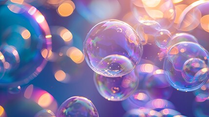 Soap bubble foam wallpaper background
 - obrazy, fototapety, plakaty