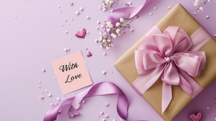 Elegant gift box with tag “With love”