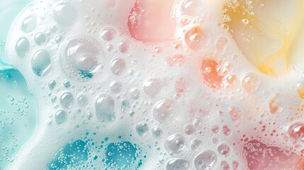 Obraz premium Soap foam shampoo texture bath abstract wallpaper background 