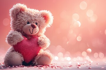  A Teddy Bear Hugging a Heart