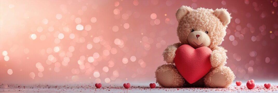  A Teddy Bear Hugging a Heart