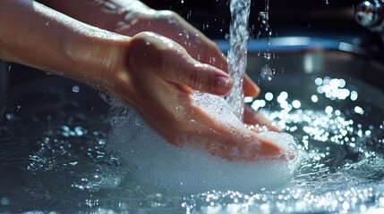 Fototapeta premium People washing hands arm wallpaper background